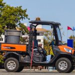 Ground-penetrating radar being used to analyze road conditions