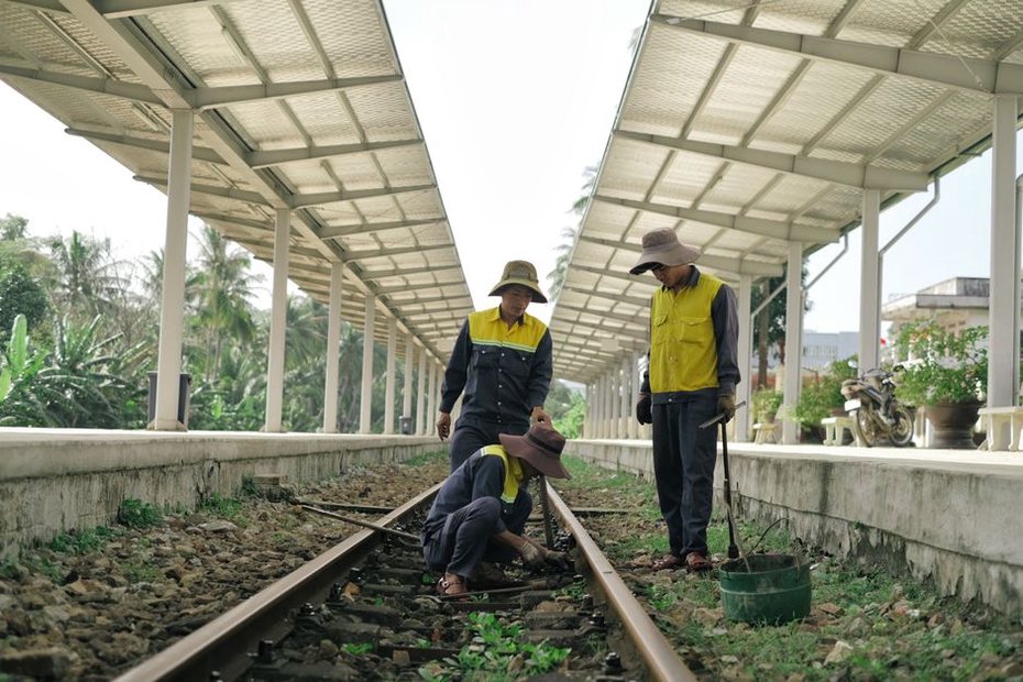 engineers assessing rail infrastructure for resilience