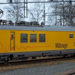 Automated survey equipment measuring rail geometry