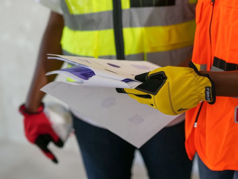 Tunnel drawings reviewed beside inspection notes