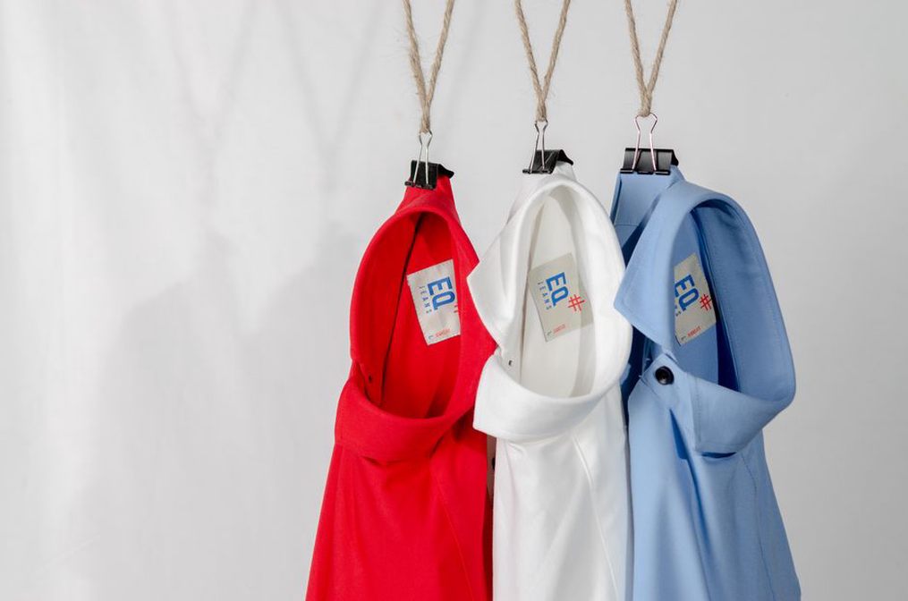 Small care symbols printed inside a garment