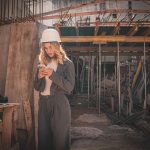 Engineer checks a report beside an infrastructure asset