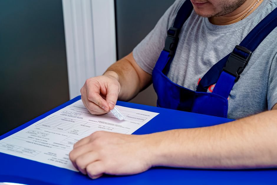 Engineer checks records before contacting a local firm