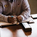 Engineer checks the day’s schedule before leaving