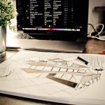 Notes marking sun and drainage across a garden