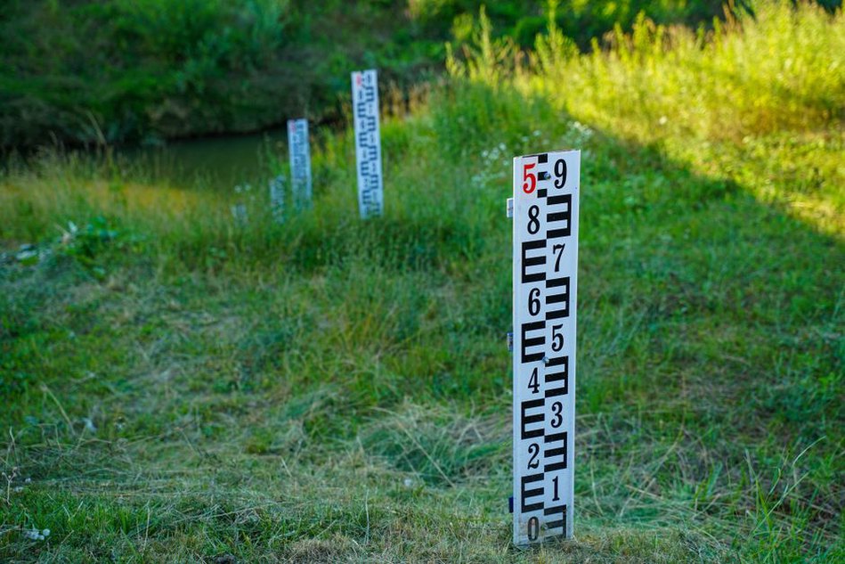 Monitoring equipment beside an operational railway embankment